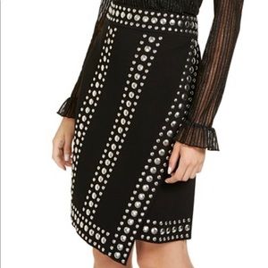INC International Concept Studded Wrap Skirt-Macy’s